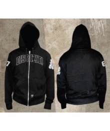 Collegiate Zip Hoodie, Black