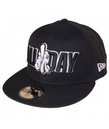 LA  All Day New Era Cap, Black w/Wht LA