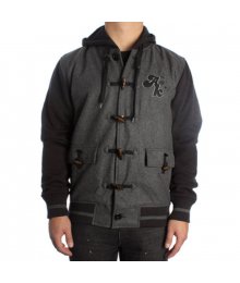 Toogle Varsity Jacket, Black/Grey